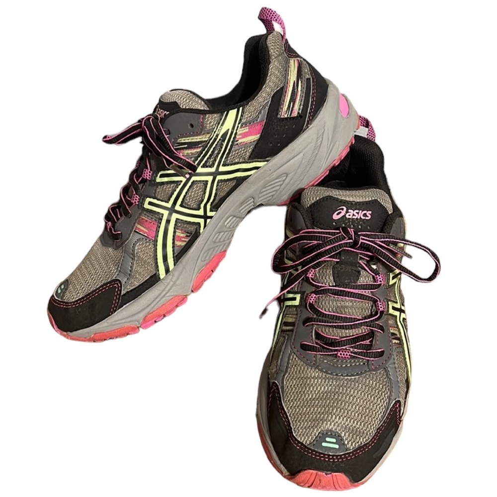 Asics - GEL-Venture 5 Women's Size 9.5 Gray Black Pink Green Running